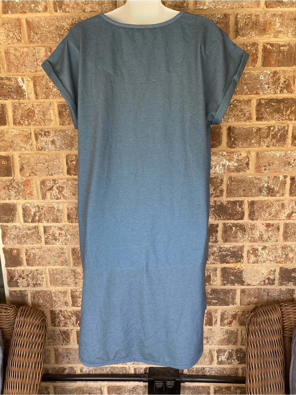 Disney Blue Teal Graphic Women's Nightgown with Elsa Motif - Picture 3 of 7